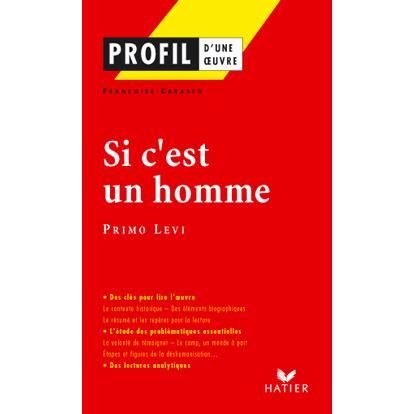 Cover for Primo Levi · Profil d'une oeuvre: Si c'est un homme (Taschenbuch) (2003)