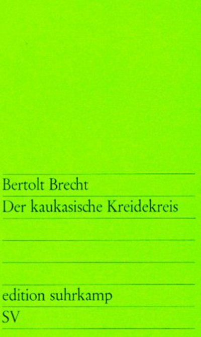 Cover for Bertolt Brecht · Edit.Suhrk.0031 Brecht.Kaukas.Kreidekr. (Bog)