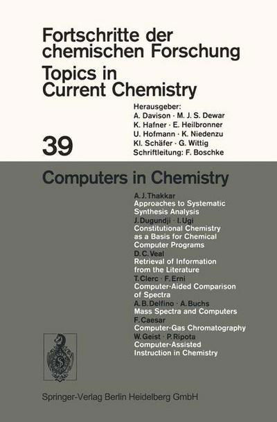 Cover for Kendall N. Houk · Computers in Chemistry - Topics in Current Chemistry (Paperback Book) (1973)
