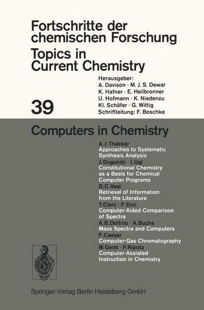 Cover for Kendall N. Houk · Computers in Chemistry - Topics in Current Chemistry (Pocketbok) (1973)