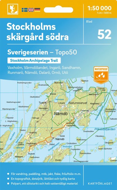 Cover for Stockholms skargard sodra - Sverigeserien Topo50 (Map) (2025)