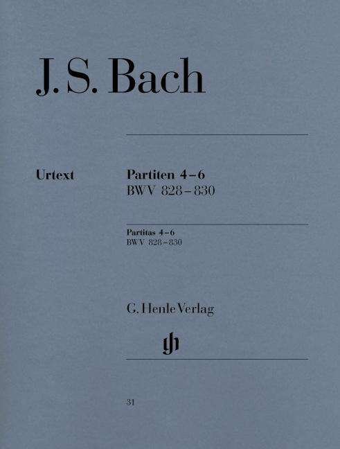 Cover for JS Bach · Partiten 4-6,Klav.828-830.HN31 (Bog) (2018)