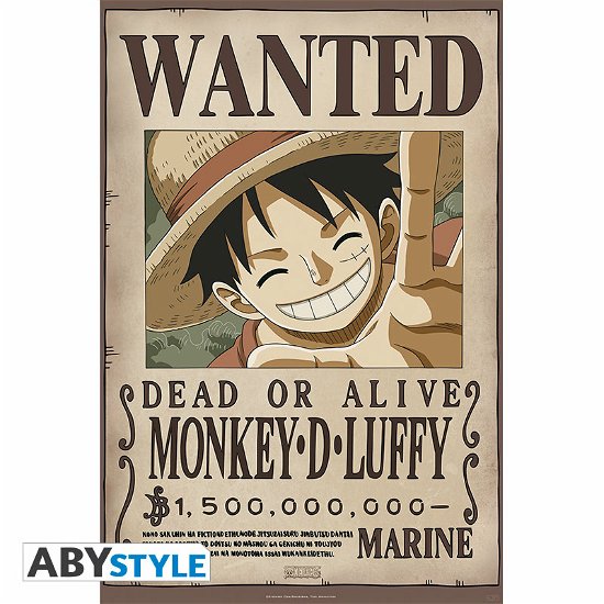 ONE PIECE - Poster «Wanted Luffy New 2» (91.5x61) - Großes Poster - Merchandise -  - 3665361023319 - February 7, 2019