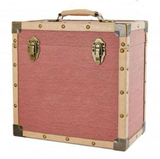 Lp Record Storage Carry Case Burgundy Fabric - Burgundy Cloth - Audio & HiFi - STEEPLETONE - 5025088205319 - 