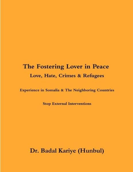 Cover for Badal W. Kariye · Fostering Lover in Peace (Bok) (2015)