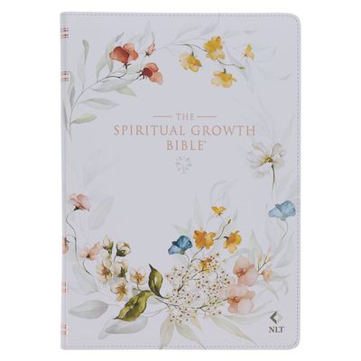 Cover for NLT Spiritual Growth Cream Floral Thumb Index Faux Leather Bible (Book) (2023)