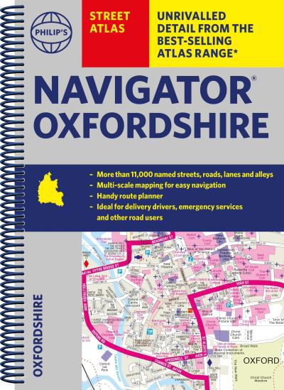 Cover for Philip's Maps · Philip's Navigator Street Atlas Oxfordshire: Spiral edition - Philip's Street Atlas (Spiral Book) (2023)