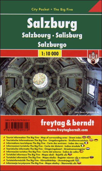 Salzburg City City Pocket + the Big Five Waterproof 1:10 000 - Freytag & Berndt - Kirjat - Freytag-Berndt - 9783707909319 - maanantai 1. lokakuuta 2012