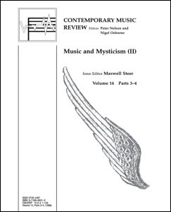 Cover for Music and Mysticism: Parts 3 and 4 - Contemporary Music Review (Paperback Book) (1997)