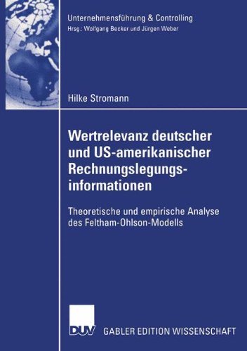 Cover for Hilke Stromann · Wertrelevanz Deutscher und US-Amerikanischer Rechnungslegungsinformationen - Unternehmensfuhrung and Controlling (Taschenbuch) [2003 edition] (2003)