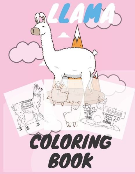 Cover for Llama Arts · Llama Coloring Book (Paperback Bog) (2020)