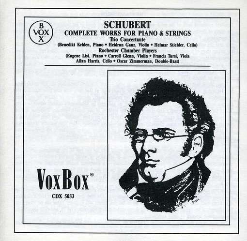 Cover for Schubert / Rochester Chamber Orchestra · Works for Piano &amp; Strings (CD) (1992)