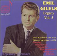 Legacy 5 - Emil Gilels - Música - DRI - 0723724314320 - 8 de enero de 2002