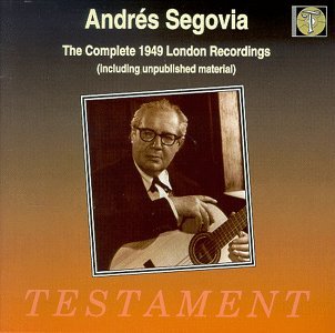 Cover for Andres Segovia · The Complete 1949 Lo Testament Klassisk (CD) (1994)