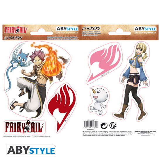 FAIRY TAIL - Stickers - 16x11cm / 2 Sheets - Natsu - Abystyle - Merchandise -  - 3700789278320 - 7. februar 2019