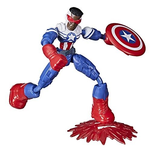 Cover for Hasbro · Avengers Bend and Flex Captain America Falcon Toys (Legetøj)