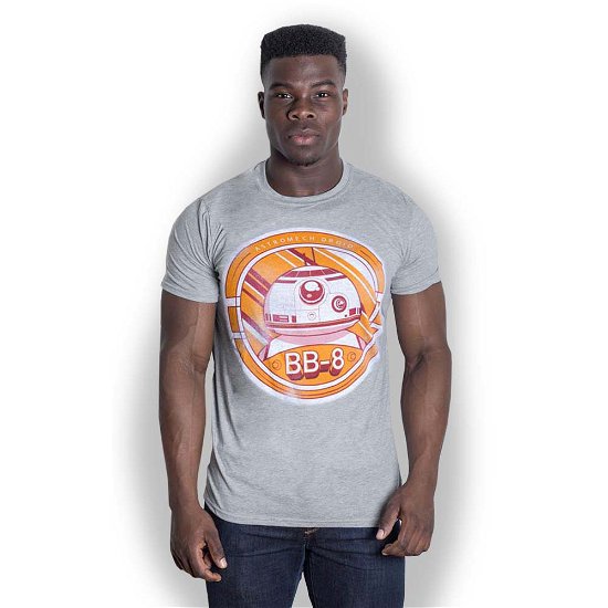 Cover for Star Wars · Star Wars Unisex T-Shirt: Episode VII BB-8 Distress (CLOTHES) [size S] [Grey - Unisex edition]