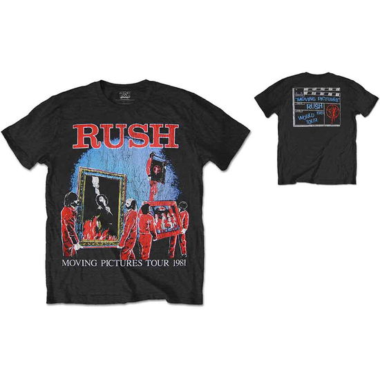 Cover for Rush · Rush Unisex T-Shirt: 1981 Tour (Black) (Back Print) (T-shirt) [size S] [Black - Unisex edition] (2020)