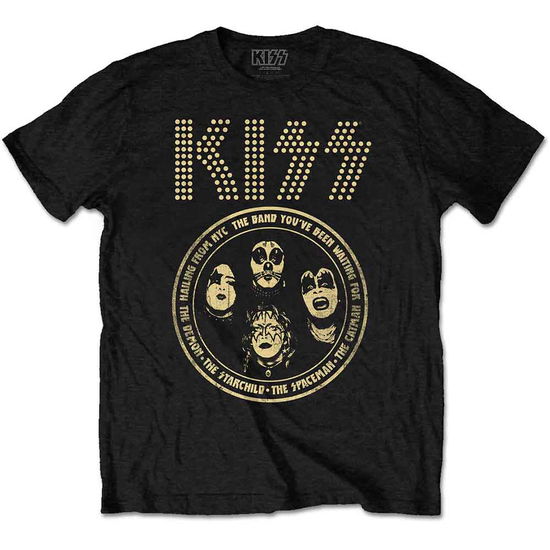 KISS Unisex T-Shirt: Band Circle - Kiss - Produtos -  - 5056368699320 - 