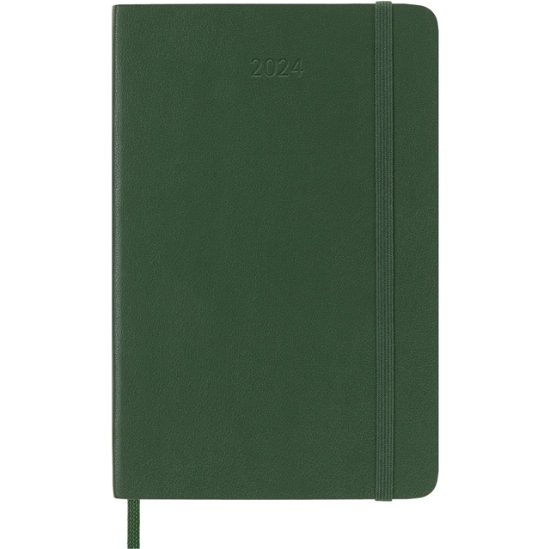 Cover for Moleskine · Moleskine 2024 12-Month Daily Pocket Softcover Notebook: Myrtle Green (Paperback Book) (2023)
