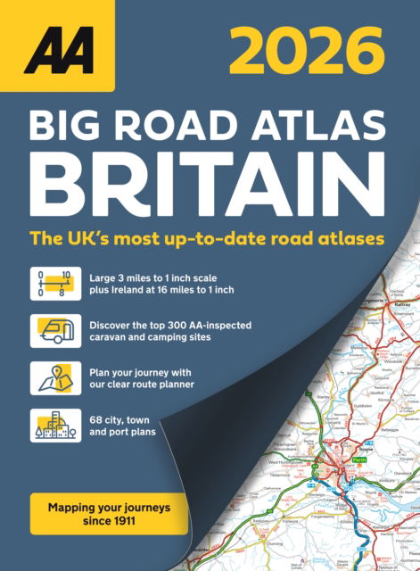 Cover for AA Big Road Atlas Britain 2026 (Paperback Book) [34 New edition] (2025)