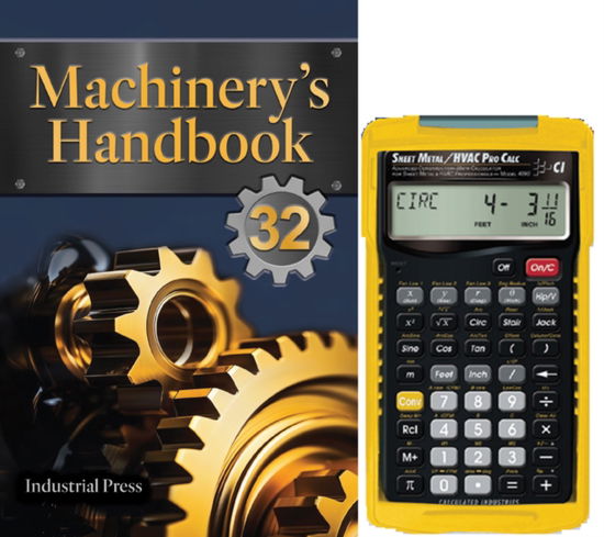 Cover for Erik Oberg · Machinery's Handbook 32nd Edition &amp; 4090 Sheet Metal / HVAC Pro Calc Calculator (Set): Toolbox (Hardcover Book) [32nd Thirty-Second edition] (2024)