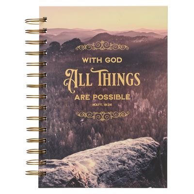 Cover for Christian Art Gifts · Large Wire Journal with God All Things Matt. 19:26 (Hardcover Book) (2021)