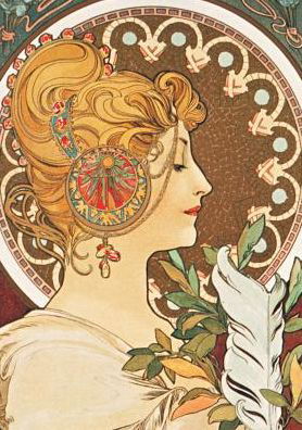 Cover for Mucha-a · Carnet Blanc Affiche Mucha, La Plume (Paperback Book) (2016)