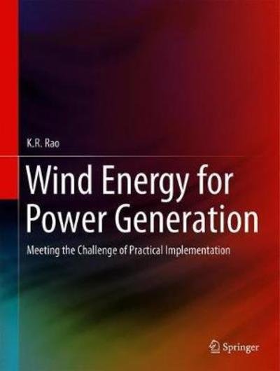 Cover for Rao · Wind Energy for Power Generation (Book) [1st ed. 2019 edition] (2019)