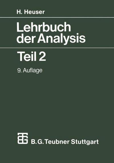 Cover for Harro Heuser · Lehrbuch Der Analysis: Teil 2 - Mathematische Leitfaden (Paperback Book) (1995)