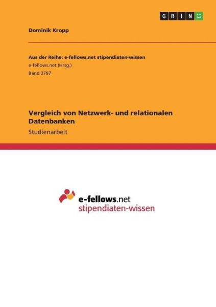 Cover for Kropp · Vergleich von Netzwerk- und relat (Book)