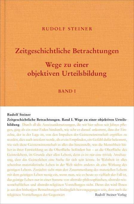 Zeitgeschichtliche Betracht.1-3 - Steiner - Bücher -  - 9783727417320 - 