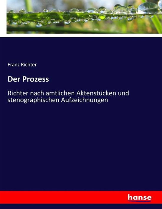 Cover for Richter · Der Prozess (Bog) (2017)