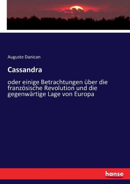 Cover for Danican · Cassandra (Buch) (2017)