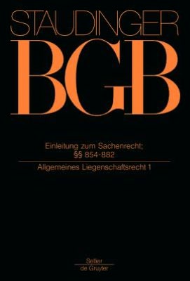 Cover for Staudinger · BGB.Einl.SachenR:§§ 854-882 (Book) (2012)