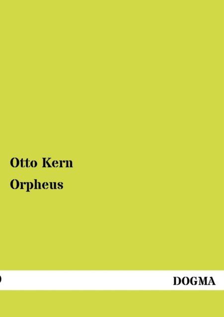 Cover for Otto Kern · Orpheus (Paperback Book) [German edition] (2012)