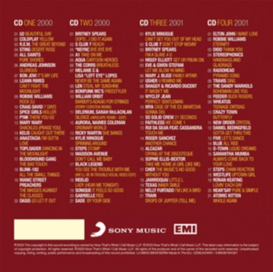 Various Artists · Now - Millennium 2000-2001 (CD) (2023)