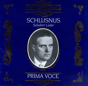 Cover for Schlusnus / Rupp / Peschko · Sings Schubert Lieder (CD) (1997)