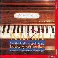 Sonates K545, K281 & K310 - Wolfgang Amadeus Mozart - Musik - ATMA CLASSIQUE - 0722056224321 - 1. september 2003