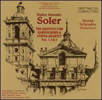 Cover for Soler / Schrader · Quintets for Harpsichord &amp; Strings 1 &amp; 2 (CD) (1995)