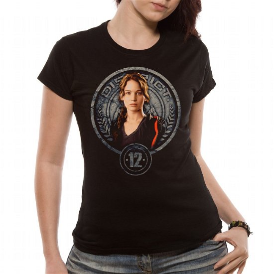 Cover for Hunger Games · T-shirt Katniss In Stone Seal Black (MERCH)