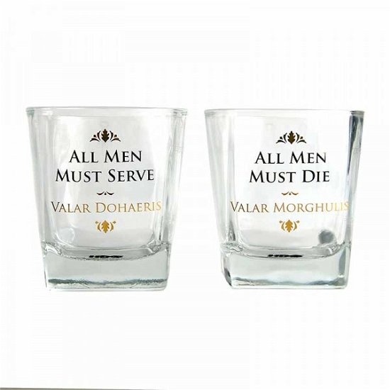 All Men Tumblers Set of 2 - Shot Glass - Game of Thrones - Merchandise - HALF MOON BAY - 5055453452321 - 1. december 2019