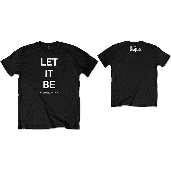 Cover for The Beatles · The Beatles Unisex T-Shirt: Let It Be (Back Print) (T-shirt) [size S] [Black - Unisex edition]
