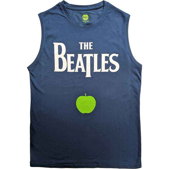 The Beatles Unisex Tank T-Shirt: Drop T Logo & Apple - The Beatles - Merchandise -  - 5056561080321 - 