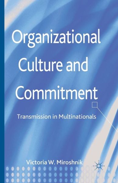 Cover for Miroshnik · Organizational Culture and Co (Buch) (2013)