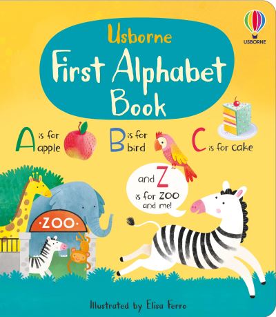 First Alphabet Book - First Concepts - Mary Cartwright - Książki - Usborne Publishing Ltd - 9781474998321 - 6 stycznia 2022