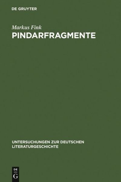 Cover for Fink · Pindarfragmente (Buch) (1982)