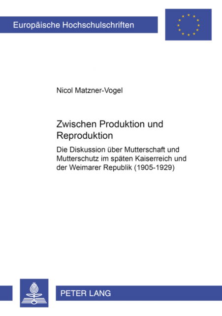 Cover for Nicol Matzner-Vogel · Zwischen Produktion Und Reproduktion: Die Diskussion Ueber Mutterschaft Und Mutterschutz Im Spaeten Kaiserreich Und Der Weimarer Republik (1905-1929) (Paperback Book) [German edition] (2005)