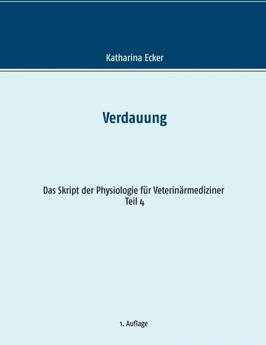 Cover for Katharina Ecker · Verdauung (Paperback Book) (2016)