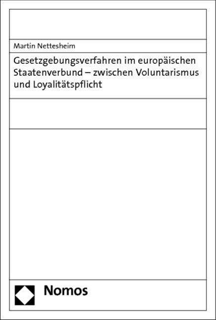 Cover for Nettesheim · Gesetzgebungsverfahren im eu (Book)